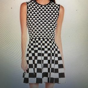 Gorgeous ted baker, black and white boxed dress